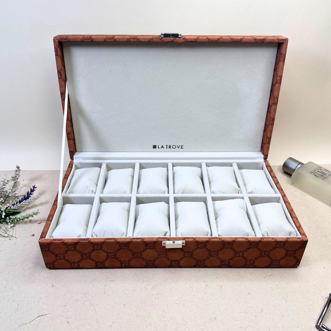 Designer 12-Slot Watch Box